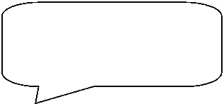 Speech Bubble: Rectangle with Corners Rounded: 